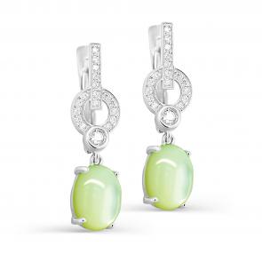 Серебряные серьги KABAROVSKY с улекситом и фианитом K12-401-9400 фото