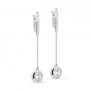 Серебряные серьги KABAROVSKY с фианитом K12-403-7900 фото