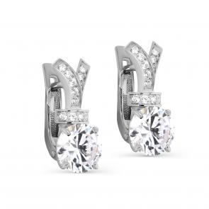 Серебряные серьги KABAROVSKY с фианитом K12-418-7900 фото