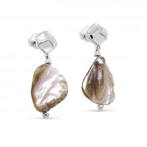 Серебряные серьги KABAROVSKY с перламутром K12-419-6200 фото