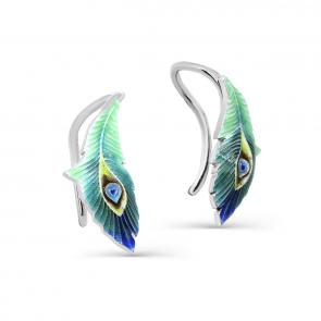 Серебряные серьги KABAROVSKY с эмалью K12-424-0001 фото