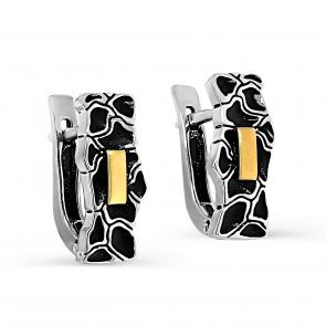 Серебряные серьги KABAROVSKY с керамикой K12-450-0089 фото