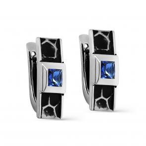 Серебряные серьги KABAROVSKY с керамикой и шпинелью K12-452-8289 фото