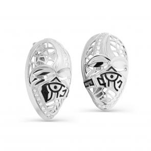 Серебряные серьги KABAROVSKY с фианитом и эмалью K12-469-7902 фото