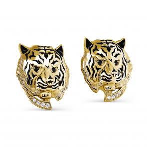 Серьги из лимонного серебра KABAROVSKY с фианитом и эмалью K12-478-0187 фото