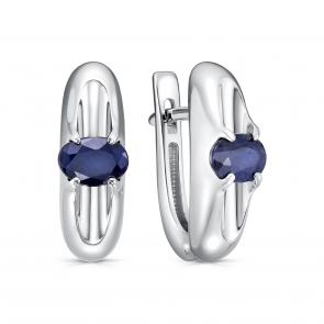 Серебряные серьги KABAROVSKY с сапфиром K12-500-1100 фото