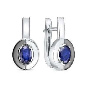 Серебряные серьги KABAROVSKY с сапфиром K12-505-1189 фото