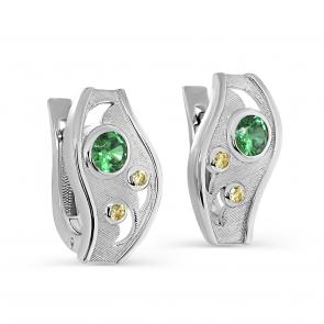 Серебряные серьги KABAROVSKY с фианитом K12-510-0100 фото