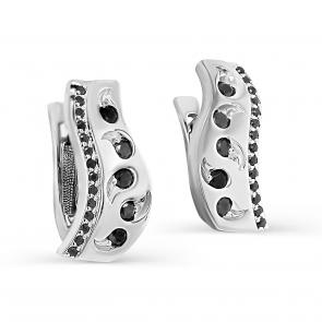 Серебряные серьги KABAROVSKY с фианитом K12-517-41000 фото