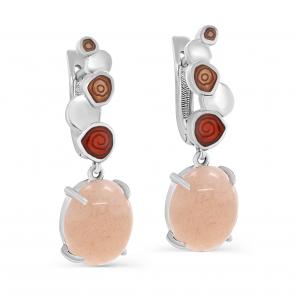 Серебряные серьги KABAROVSKY с солнечным камнем K12-544-20523 фото