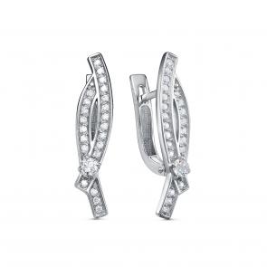 Серебряные серьги KABAROVSKY с фианитом K12-554-7900 фото