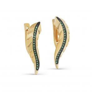 Серьги из лимонного серебра KABAROVSKY с фианитом K12-557-40481 фото