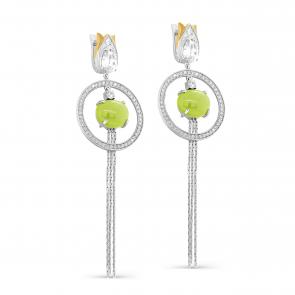 Серебряные серьги KABAROVSKY с фианитом и ситаллом K12-581-52987 фото