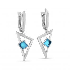 Серебряные серьги KABAROVSKY с витражной эмалью K12-598-0005 фото