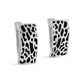 Серебряные серьги KABAROVSKY с эмалью K12-618-0002 фото