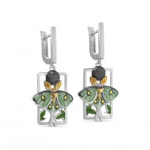 Серьги из золочёного серебра KABAROVSKY с эмалью K12-631-0001 фото