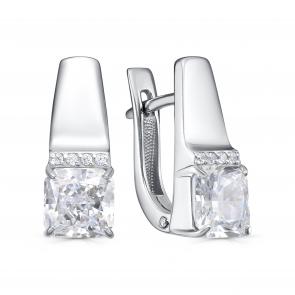 Серебряные серьги KABAROVSKY с бриллианитом и фианитом K12-635-21500 фото