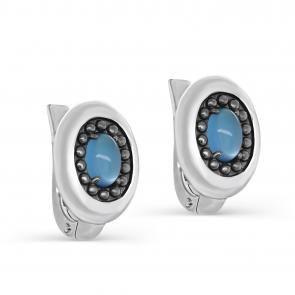 Серебряные серьги KABAROVSKY с улекситом K12-670-24589 фото