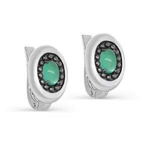 Серебряные серьги KABAROVSKY с агатом K12-670-4289 фото