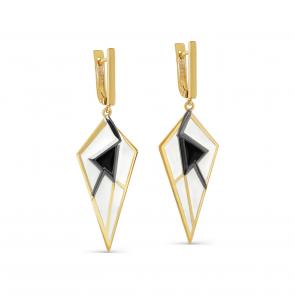 Серьги из лимонного серебра KABAROVSKY с эмалью K12-685-0001 фото