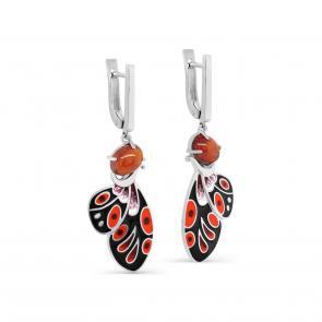 Серебряные серьги KABAROVSKY с гессонитом K12-687-9790 фото