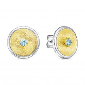 Серебряные серьги KABAROVSKY с фианитом K12-7007-40187 фото