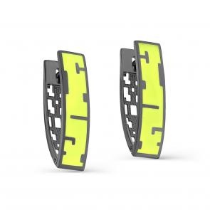 Серебряные серьги KABAROVSKY с керамикой и эмалью K12-723-0037 фото