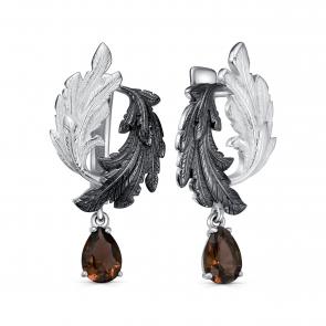 Серебряные серьги KABAROVSKY с Swarovski K12-748-31389 фото