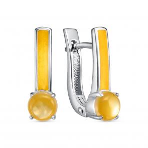 Серебряные серьги KABAROVSKY с эмалью и перламутром K12-756-86323 фото