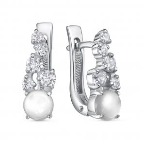 Серьги из серебра KABAROVSKY с фианитом и улекситом K12-757-9400 фото