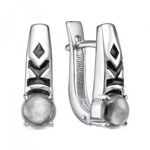 Серебряные серьги KABAROVSKY с улекситом и эмалью K12-758-9419 фото