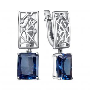 Серебряные серьги KABAROVSKY с фианитом и бриллианитом K12-767-12500 фото