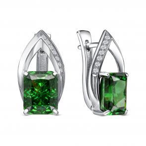 Серебряные серьги KABAROVSKY с фианитом и бриллианитом K12-768-12600 фото