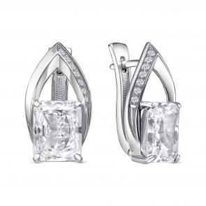 Серебряные серьги KABAROVSKY с фианитом и бриллианитом K12-768-21500 фото