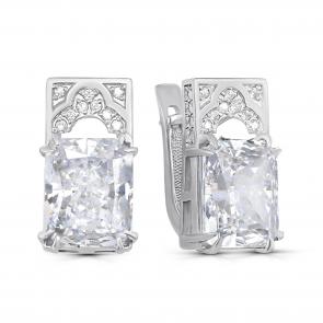 Серебряные серьги KABAROVSKY с фианитом и бриллианитом K12-788-21500 фото