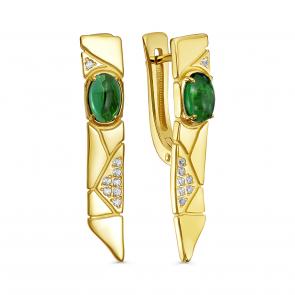 Серьги из лимонного серебра KABAROVSKY с фианитом K12-808-40487 фото