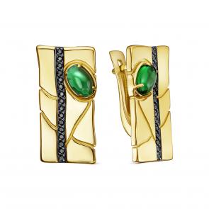 Серьги из лимонного серебра KABAROVSKY с фианитом K12-809-40487 фото