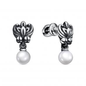 Серебряные серьги KABAROVSKY с жемчугом K12-823-1583 фото