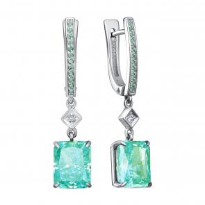 Серебряные серьги KABAROVSKY с фианитом и бриллианитом K12-826-13300 фото