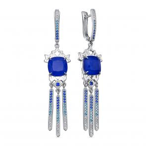 Серебряные серьги KABAROVSKY с фианитом и алпанитом K12-831-7700 фото