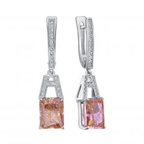 Серебряные серьги KABAROVSKY  с фианитом и бриллианитом K12-832-12400 фото