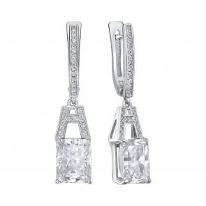 Серебряные серьги KABAROVSKY с фианитом и бриллианитом Серебро K12-832-21500 фото