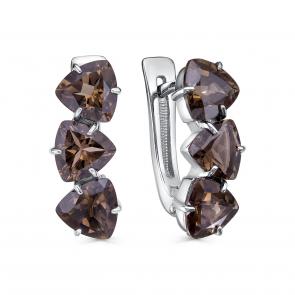 Серебряные серьги KABAROVSKY с раухтопазом K12-854-2800 фото