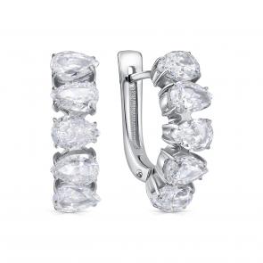 Серебряные серьги KABAROVSKY с бриллианитом K12-855-21500 фото