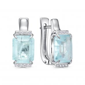 Серебряные серьги KABAROVSKY с фианитом и алпанитом K12-871-63000 фото