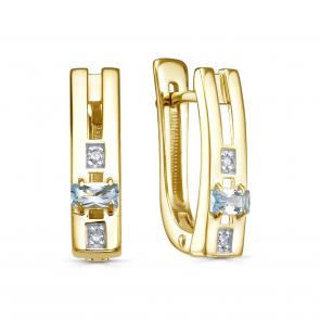 Серьги из лимонного серебра KABAROVSKY с топазом и бриллиантом K12-889-7831 фото