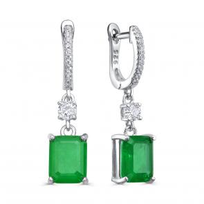 Серебряные серьги KABAROVSKY с фианитом и алпанитом K12-9069-60400 фото