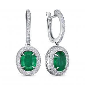 Серебряные серьги KABAROVSKY с фианитом и алпанитом K12-916-60400 фото