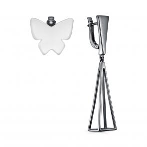 Серебряные серьги KABAROVSKY с фарфором K12-919-13989 фото