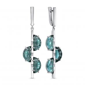 Серебряные серьги KABAROVSKY с фианитом и ситаллом K12-924-53000 фото